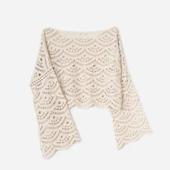 Top écru en macramé^Texto Online